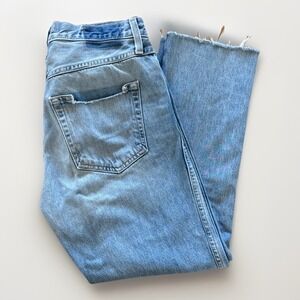 AMO Jeans‎ Women's 27 x 26 Loverboy Loved Denim Relaxed High Rise Straight Crop